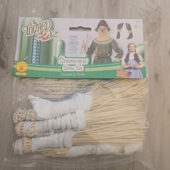 Adult Halloween Scarecrow Hat & Straw Set - Picture 2 of 7